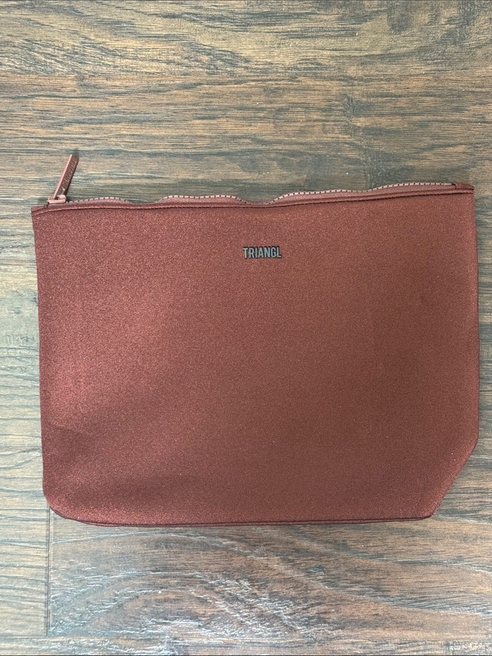 triangl swimwear Metallic Rust Zip Cosmetic Pouch